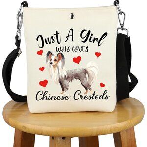 Chinese Crested Dog Lover Gift Crossbody Bag, Travel & Daily Use, Waterproof Can